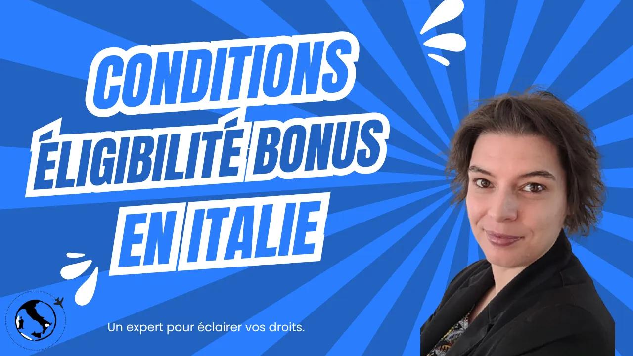 Conditions éligibilité bonus rimpatriati en Italie